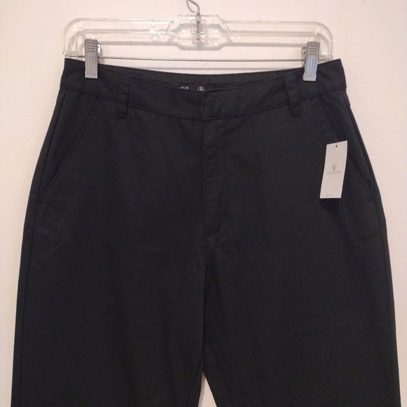 Volcom - So Chickie Highrise Crop Black Pants - Picture 4 of 16